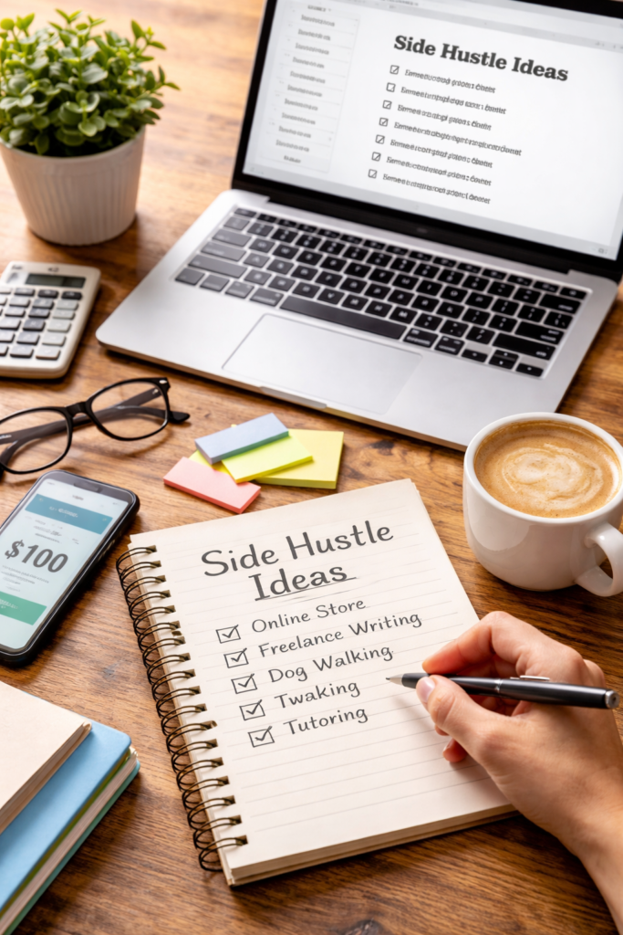 side hustles you can start in 2026 with $100 or less small business ideas