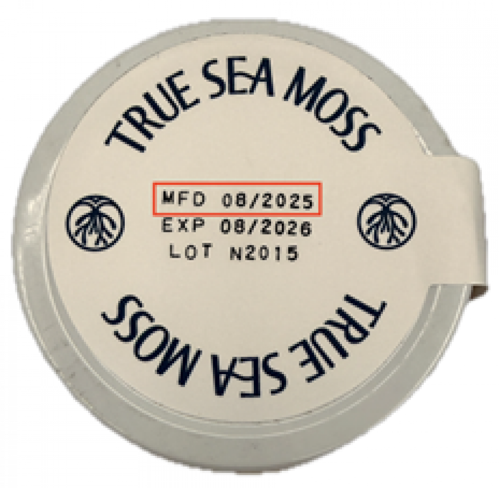 Diva Fam Inc recall sea moss gel product label FDA recall image