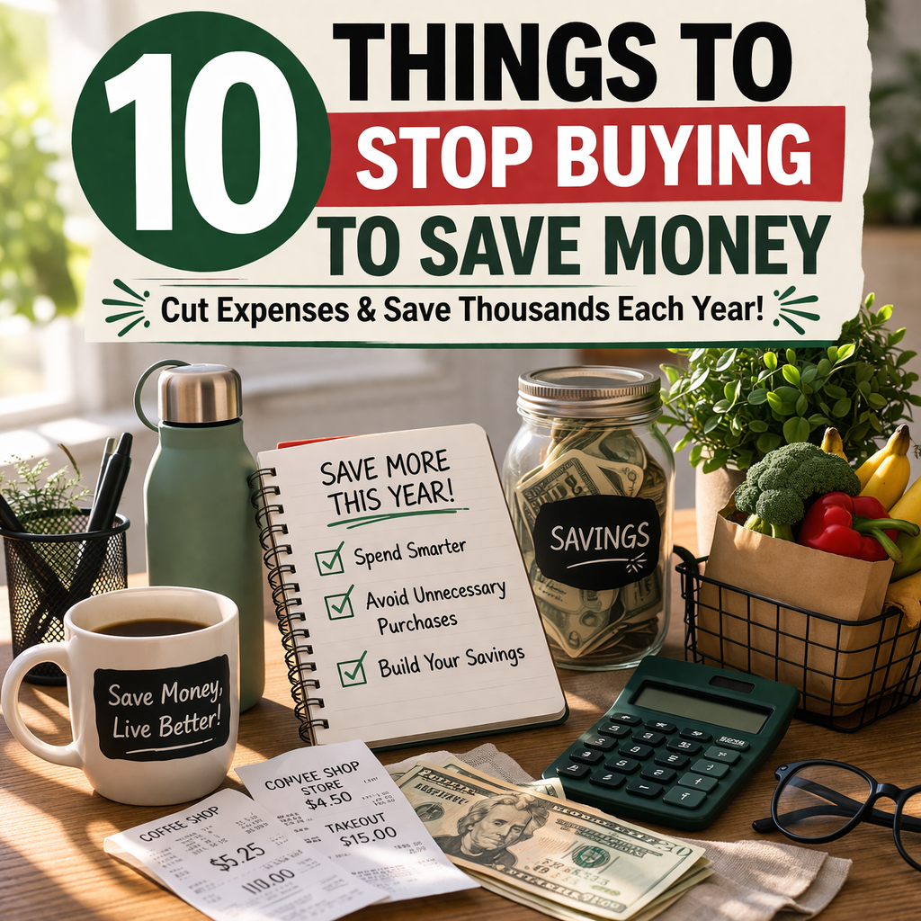 10 things to stop buying to save money and cut expenses each year