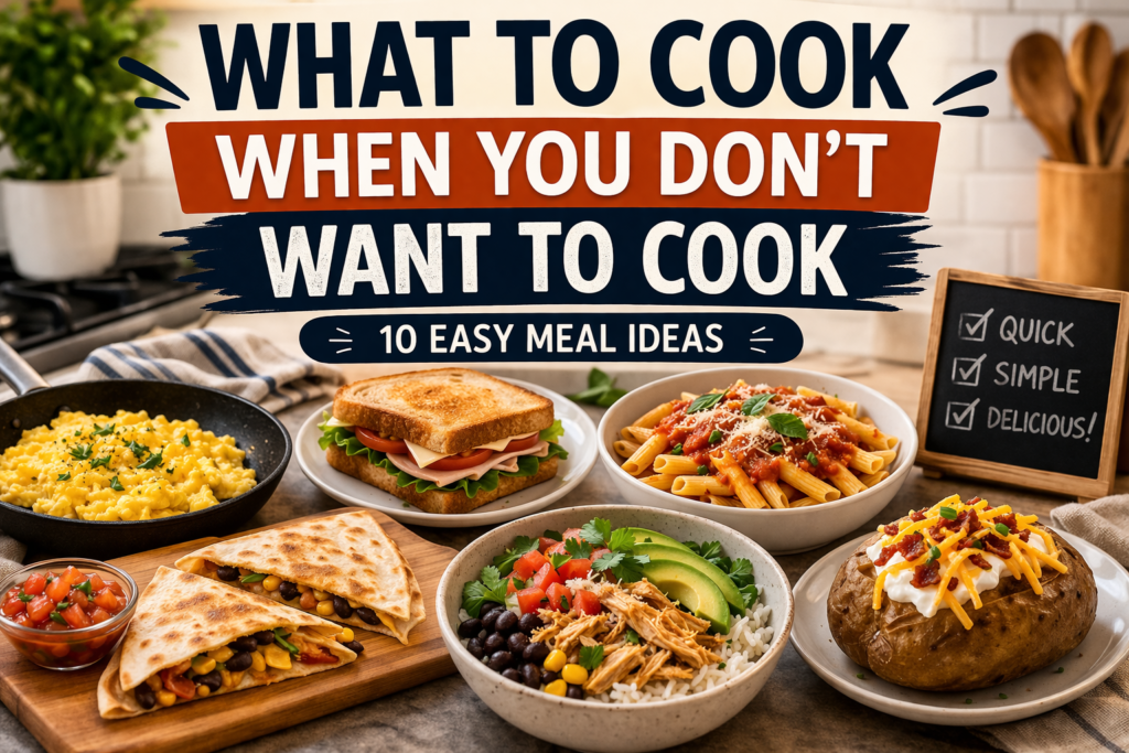 What to cook when you don’t want to cook easy meal ideas