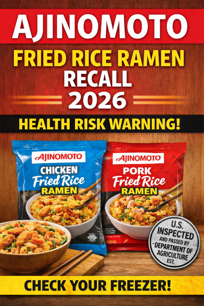 Ajinomoto fried rice ramen recall 2026 frozen ramen recall