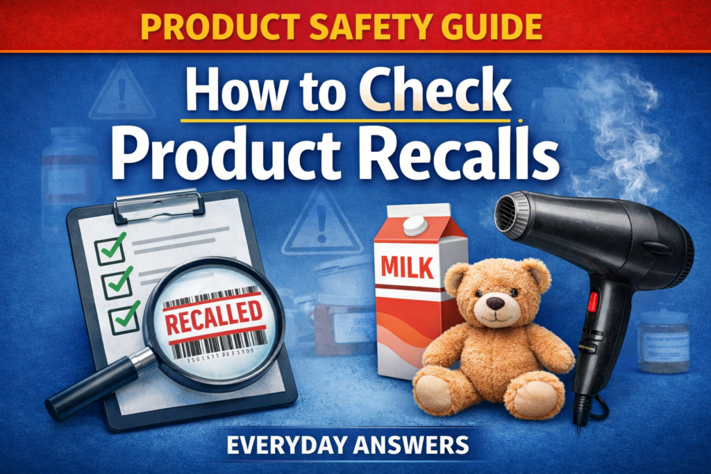 how to check product recalls in the US consumer safety guide