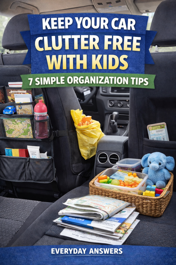 keep your car clutter free with kids car organization tips