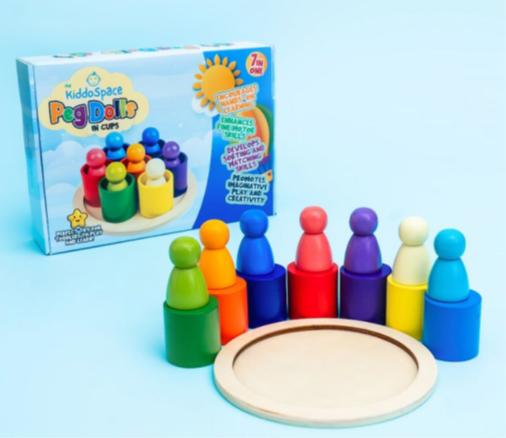 TheKiddoSpace Peg Dolls in Cups toy set recalled due to choking hazard small parts violation