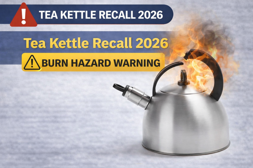 tea kettle recall 2026 Macys Arch Studio kettle burn hazard warning