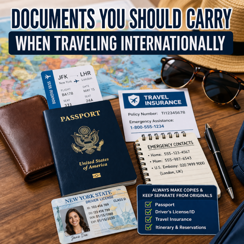 international travel documents checklist