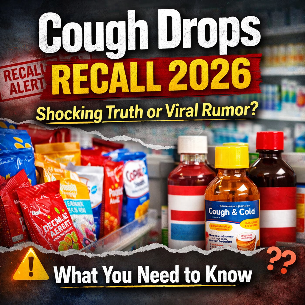 Cough Drops Recall 2026 – cough lozenges and cold medicine products on display
