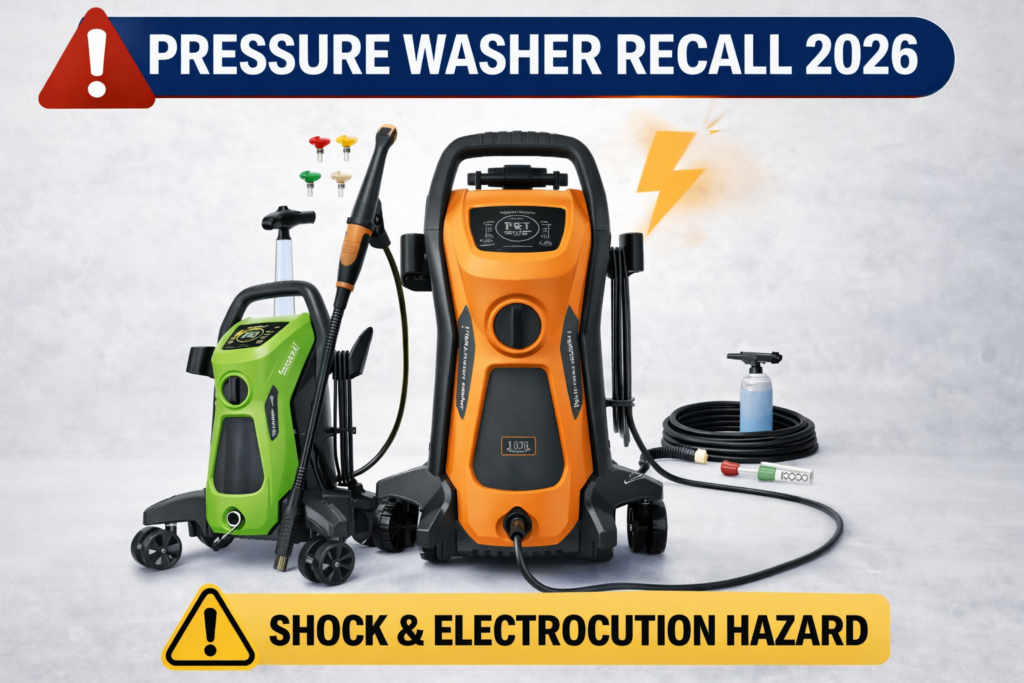 pressure washer recall 2026 Fengrong Tool electric washer electrocution hazard warning
