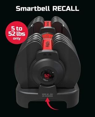 FitRx SmartBell Recall adjustable dumbbell 5 to 52.5 pound weight set recalled for impact injury hazard