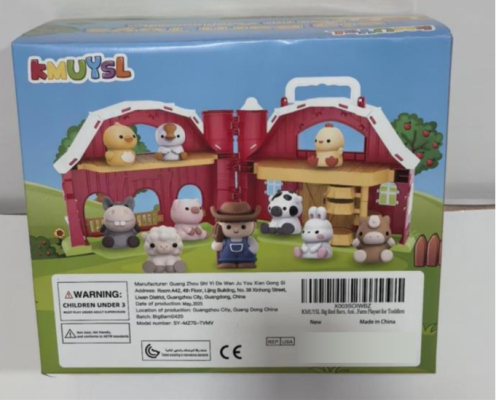 KMUYSL Big Red Barn Recall toy packaging sold on Amazon recalled for child choking hazard
