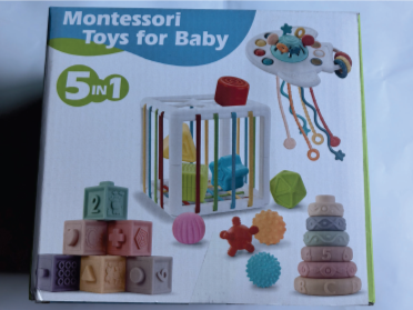 Montessori toy sets recall image showing wooden toy pieces choking hazard risk