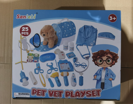 Sanlebi pet vet playset recall 2026 toy set with accessories battery hazard