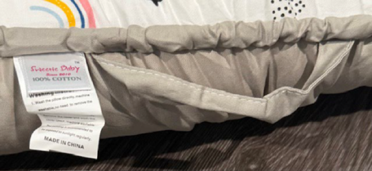 Baby lounger with pillow and side bumpers recalled due to fall and suffocation risk