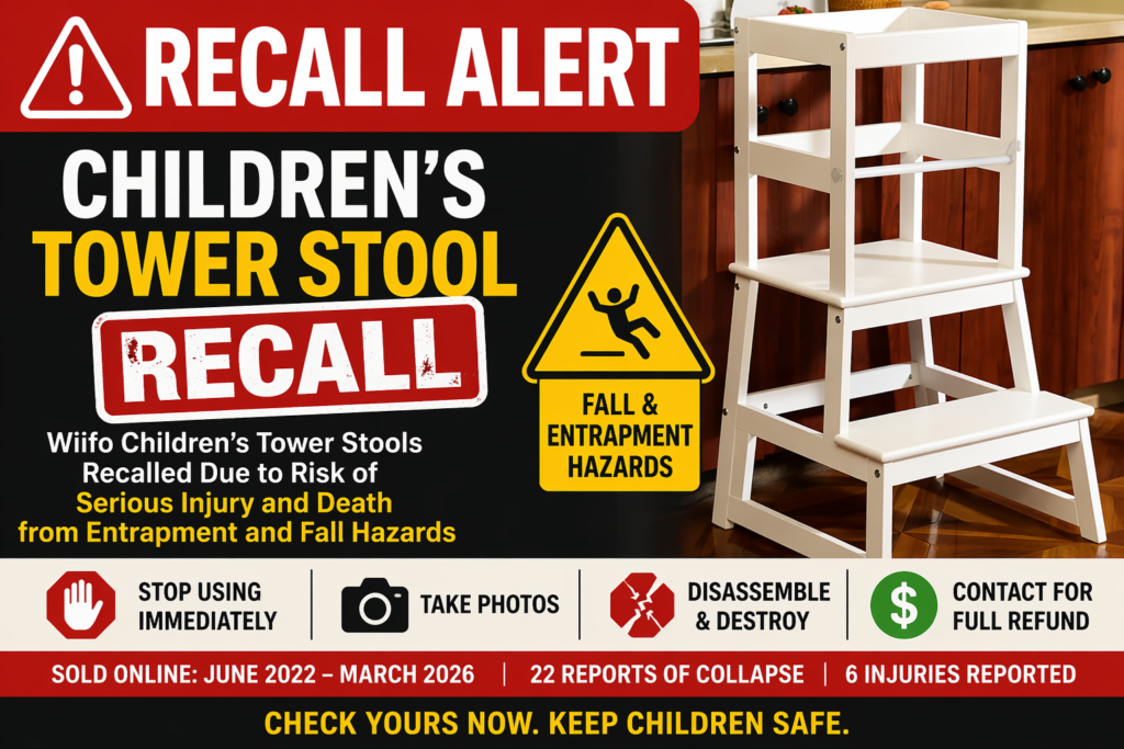 Children’s Tower Stool Recall 2026 Wiifo Safety Alert