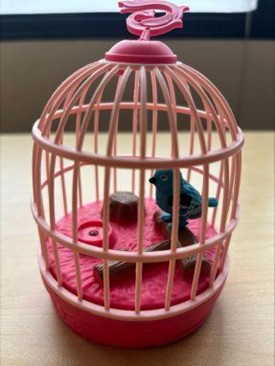ABC Trading toy recall image showing pink cage toy with blue bird inside