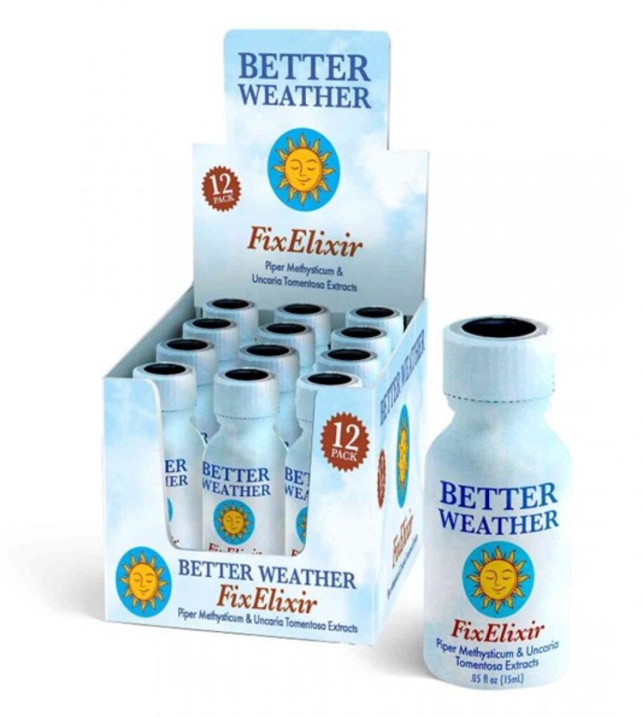 Better Weather Fix Elixir products recalled by FDA due to undeclared mitragynine and 7-hydroxymitragynine ingredients