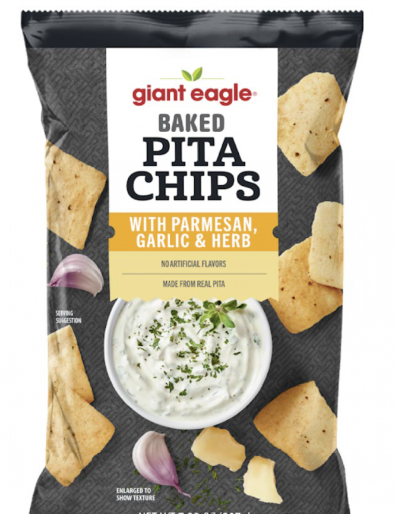 Giant Eagle Baked Pita Chips Parmesan Garlic and Herb recalled by FDA due to undeclared allergen risk