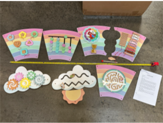 Complete recalled Rainbow Wall Toy set sold on Amazon by Justforjoyful included in CPSC choking hazard recall