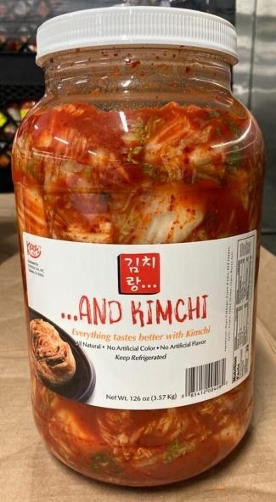 Large jar of …And Kimchi sliced kimchi included in Kimchi Recall 2026