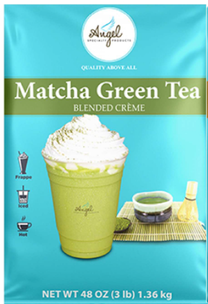 SKS Copack recall image of Angel Specialty Products Matcha Green Tea Blended Creme beverage mix