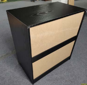 Segmart 4-Drawer Dresser recalled black dresser rear side view affected by mandatory clothing storage unit safety standard violation recall