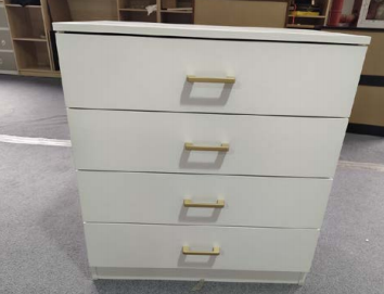Segmart 4-Drawer Dresser recalled black dresser front view sold on Walmart.com with tip-over and entrapment hazard warning
