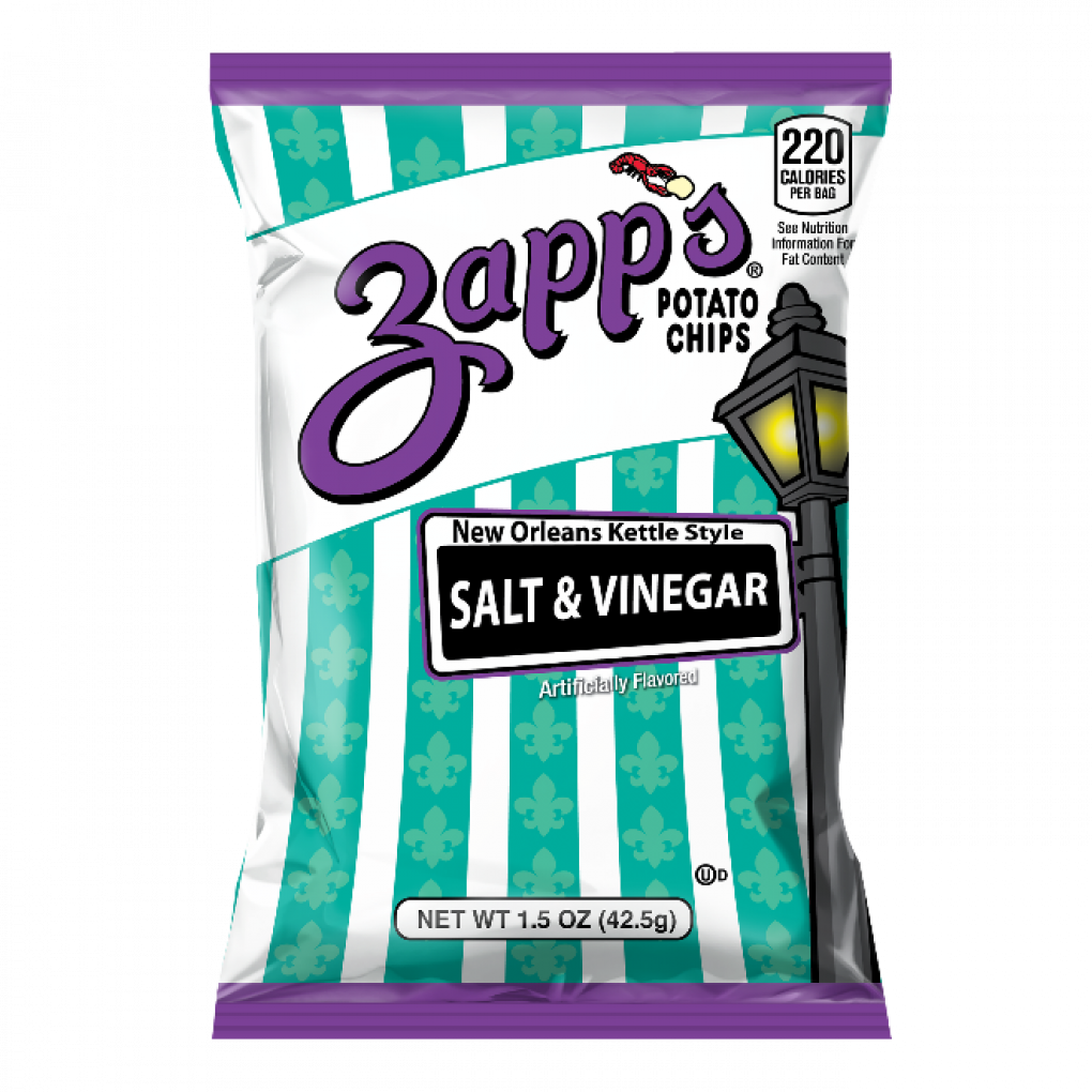 Front and back package images of recalled Dirty Salt and Vinegar potato chips included in FDA recall