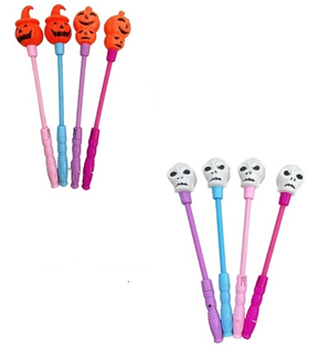 Recalled pumpkin and skull light-up wand toys subject to battery hazard recall